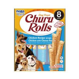 Churu Dog Rolls Chicken with Cheese wraps 8x12g