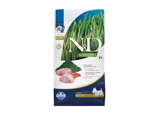 N&D SPIRULINA DOG Adult Mini Lamb & Wolfberry 2kg