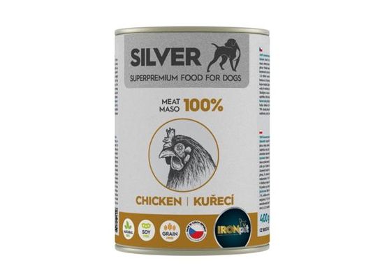 IRONpet Silver Dog Chicken konzerva 400g