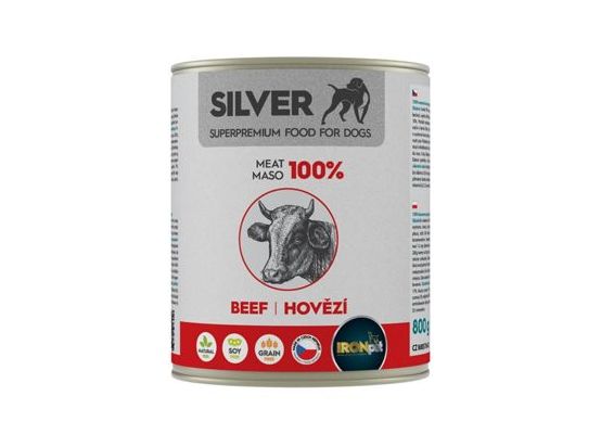 IRONpet Silver Dog Beef konzerva 800g