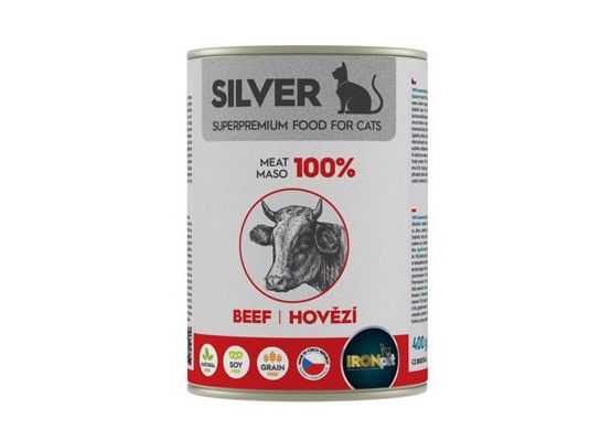 IRONpet Silver Cat Beef konzerva 400g