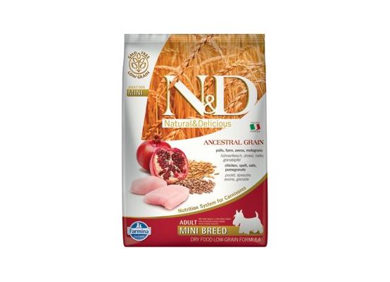 N&D LG DOG Adult Mini Chicken & Pomegranate 7kg