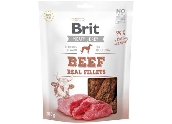 Brit Dog Jerky Beef Fillets 200g