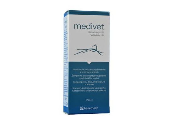 Medivet 100ml šampon proti šupin.a svědění kůže zvířat